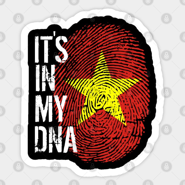 Vietnam Flag Fingerprint My Story DNA Vietnamese Sticker by Your Culture & Merch